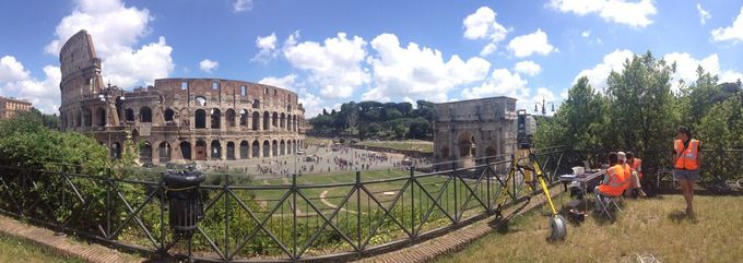 Panorama of Colosseum in Rome