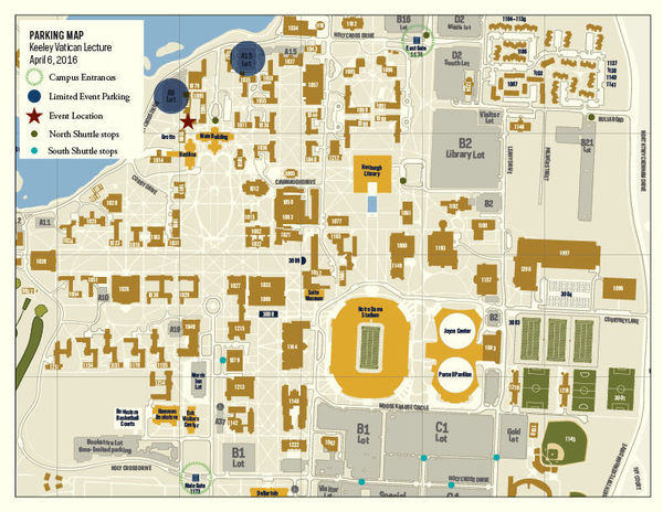 Campus map for event