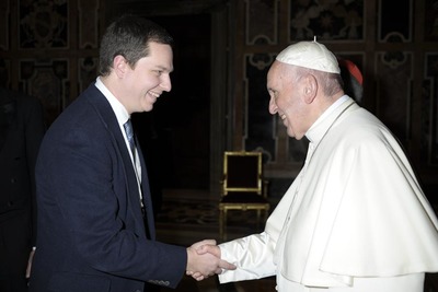 Christopher Collum With Pope