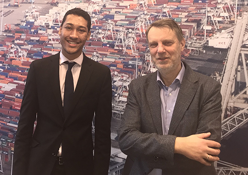 Notre Dame Student Enzo Ambrose With With Maurits Van Schuylenberg The Logistics Programs Manager For The Port Of Rotterdam