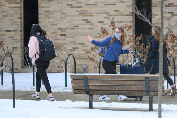 Students return to campus to start the spring 2021 semester, by Matt Cashore
