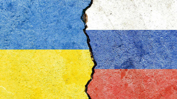 Ukraine And Russia Flag Feature