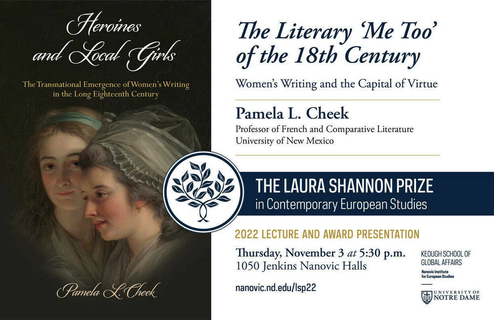 2022 Laura Shannon Prize poster for Pamela L. Cheek