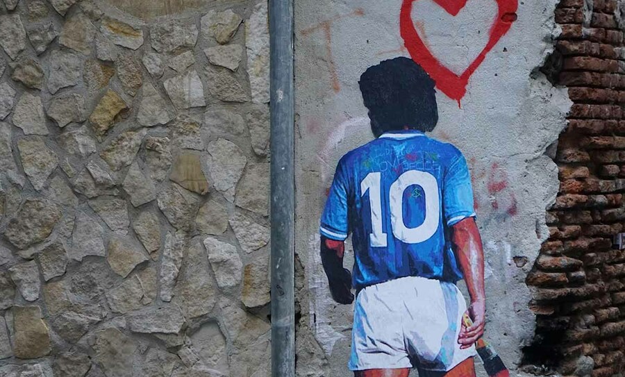 Street art of Diego Maradona