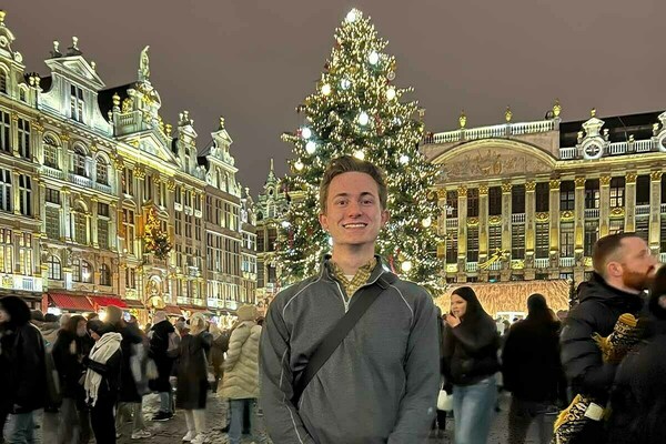 Jake in Grand-Place in Brussels,