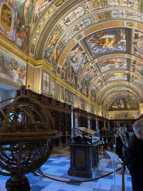 The interior of the Escorial Monastery in Madrid, Spain
