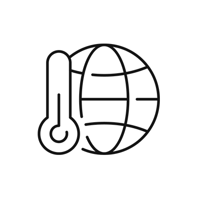 Line art of two open hands with a leaf floating between, pointed upwards.