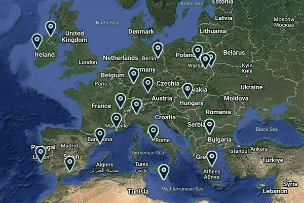 Map with icons
